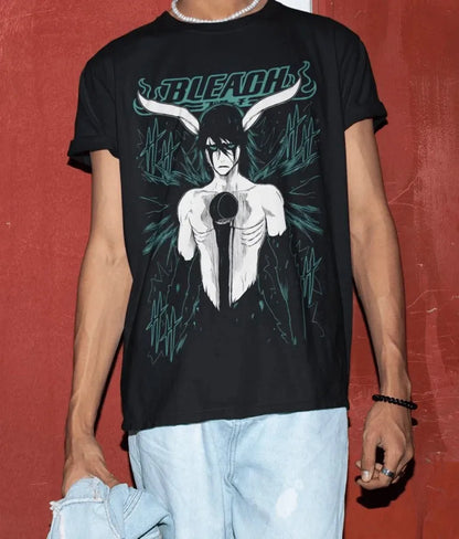 Dark Anime Goth Abstract Art Oversized Washed Streetwear Shirt