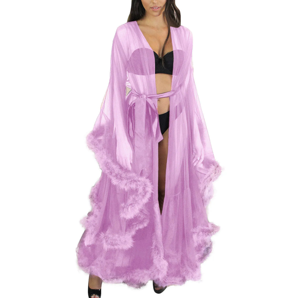 Sheer Layered Gothic Robe Style Alternative Fashion Dress Set