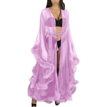 Sheer Layered Gothic Robe Style Alternative Fashion Dress Set