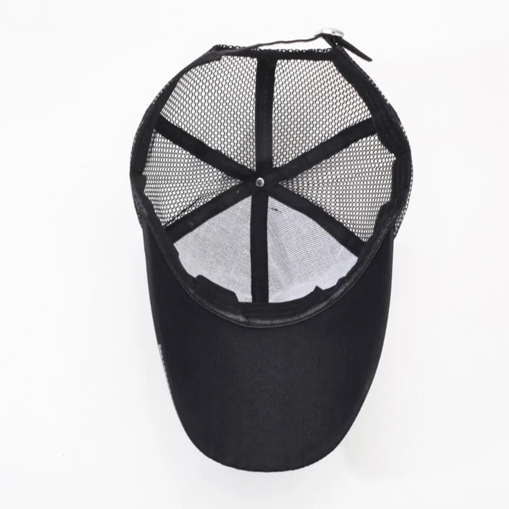 Unisex Breathable Mesh Baseball Cap with Adjustable Fit for Summer Outdoor Activities