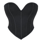 Strapless Corset Tube Top with Sculpted Panels and Backless Silhouette