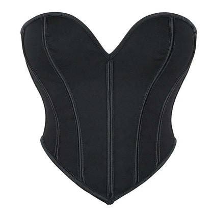 Strapless Corset Tube Top with Sculpted Panels and Backless Silhouette