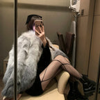 Floral Lace Fishnet Pantyhose High Waist Alternative Fashion Patterned Tights