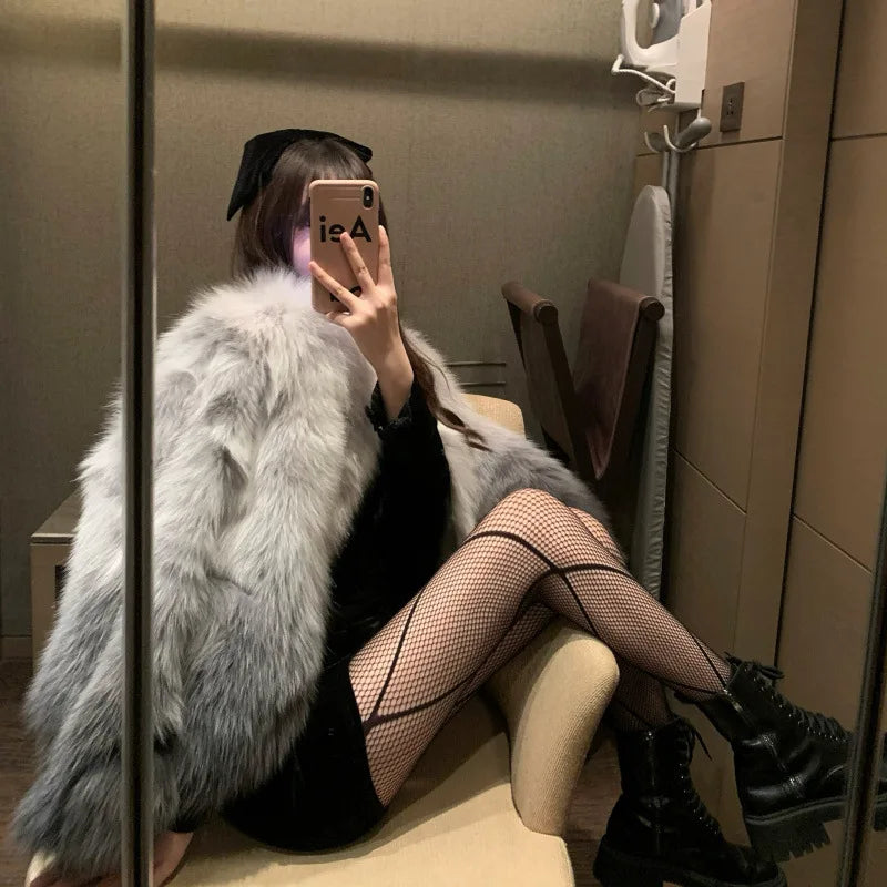 Floral Lace Fishnet Pantyhose High Waist Alternative Fashion Patterned Tights