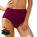 High-Waisted Solid Black Full-Coverage Brief Panty