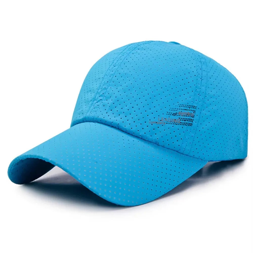 Unisex Quick Dry Baseball Cap with Adjustable Strap for Outdoor Sports and Everyday Wear