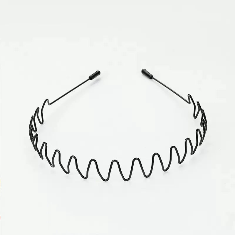 Minimalist Wavy Metal Headband Alternative Streetwear Hair Accessory