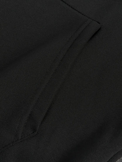 Minimalist Anime Goth Symbol Hoodie With Oversized Streetwear Aesthetic