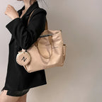 Structured Canvas Tote Messenger Bag with Large Capacity Everyday Design