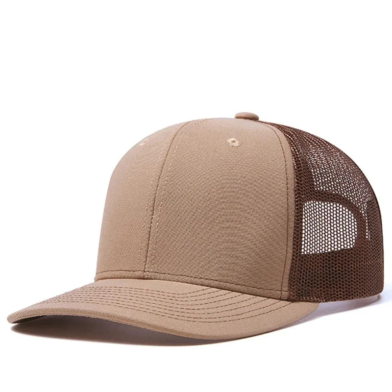 Unisex Breathable Trucker Baseball Cap with Mesh Back for Casual Outdoor Everyday Wear