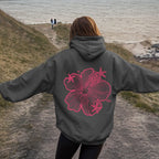 Women's Oversized Floral Graphic Pullover Hoodie Relaxed Casual Streetwear Sweatshirt for Everyday Wear