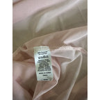 Pastel Pink Pleated Mesh Babydoll Nightdress with Contrasting Black Ribbon Ties