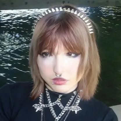 Gothic Spike Headband Punk Rivet Statement Alternative Fashion Accessory