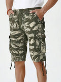 Relaxed Fit Cargo Shorts with Utility Pockets and Outdoor Streetwear Styling