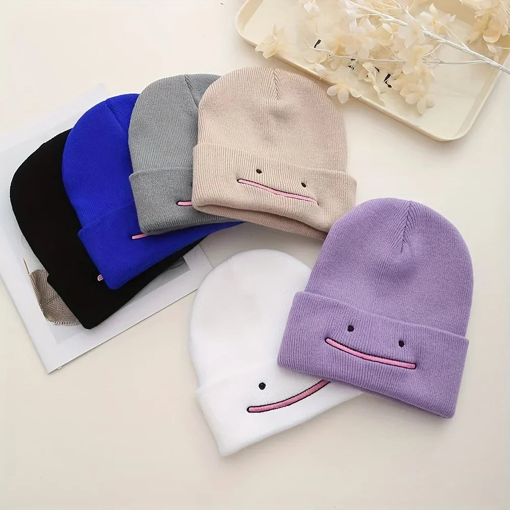 Minimalist Embroidered Acrylic Knit Beanie for Casual Streetwear Winter Everyday Fashion and Comfort