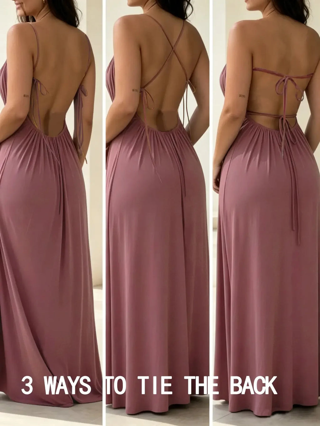 Women's Ruched Pink Cami Nightgown, Sleeveless Glossy Sleep Dress with Spaghetti Straps and Relaxed Feminine Silhouette