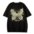 Vintage Inspired Streetwear Graphic T-Shirt with Layered Abstract Artwork and Relaxed Fit