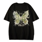 Vintage Inspired Streetwear Graphic T-Shirt with Layered Abstract Artwork and Relaxed Fit