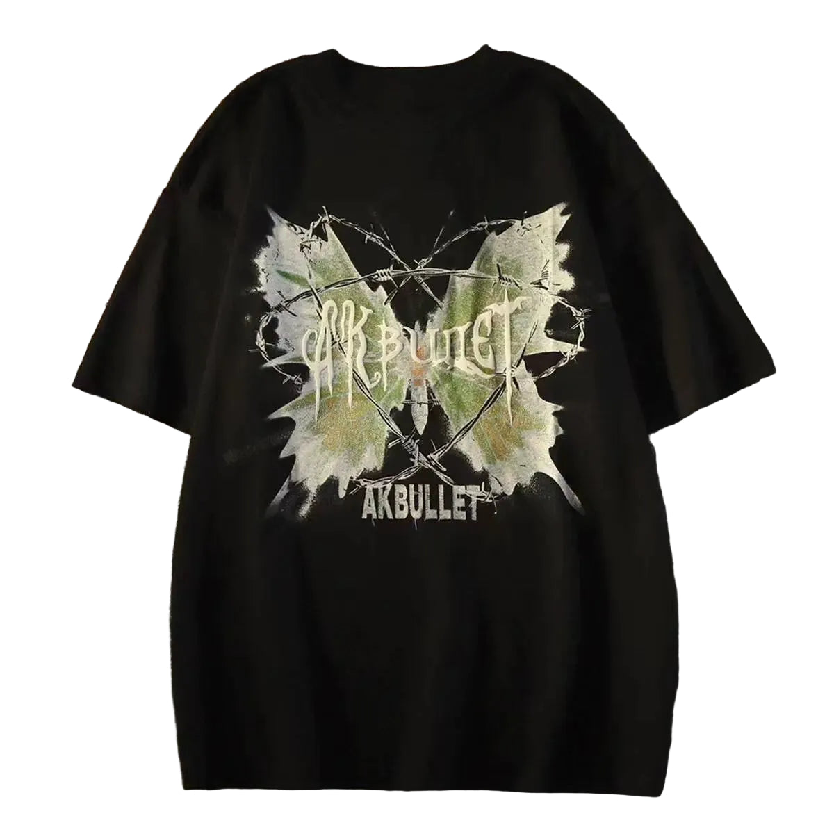 Vintage Inspired Streetwear Graphic T-Shirt with Layered Abstract Artwork and Relaxed Fit