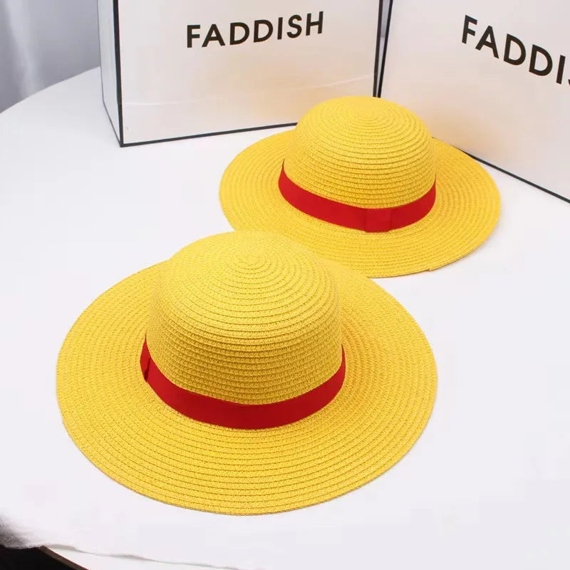 Kids Woven Straw Flat Brim Sun Hat for Summer Outdoor Casual Everyday Adventures