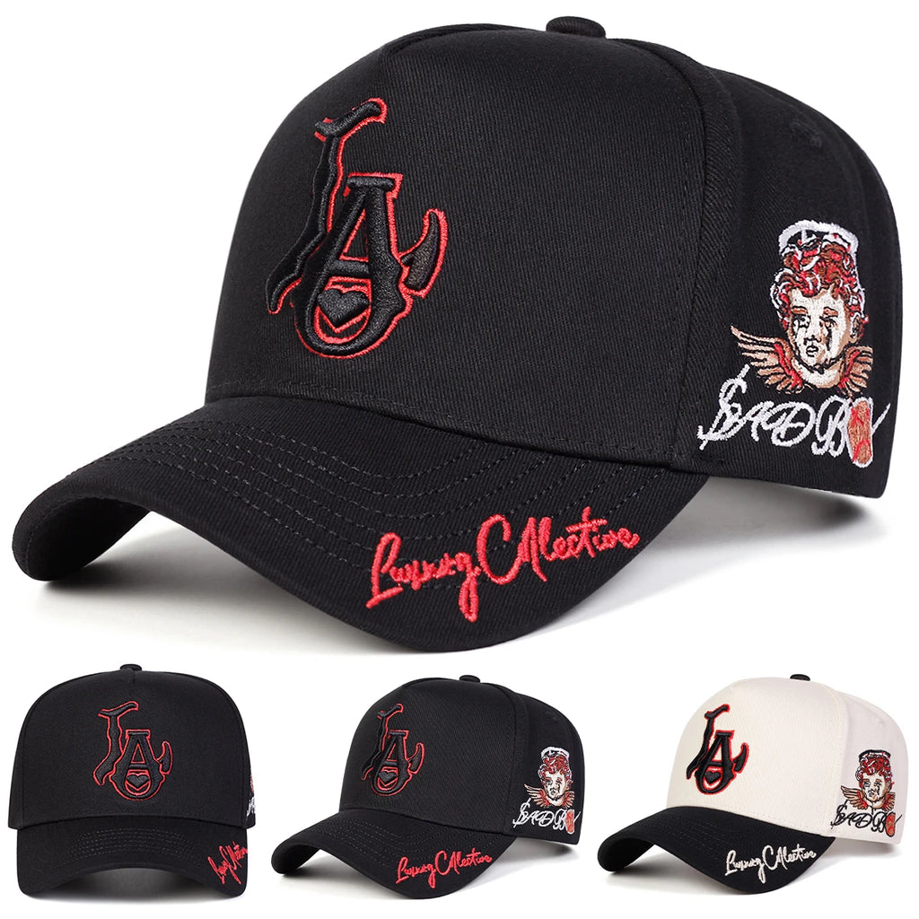 Decorative Embroidered Adjustable Baseball Cap for Contemporary Casual Streetwear Everyday Fashion Style