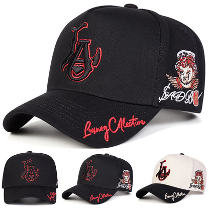 Decorative Embroidered Adjustable Baseball Cap for Contemporary Casual Streetwear Everyday Fashion Style