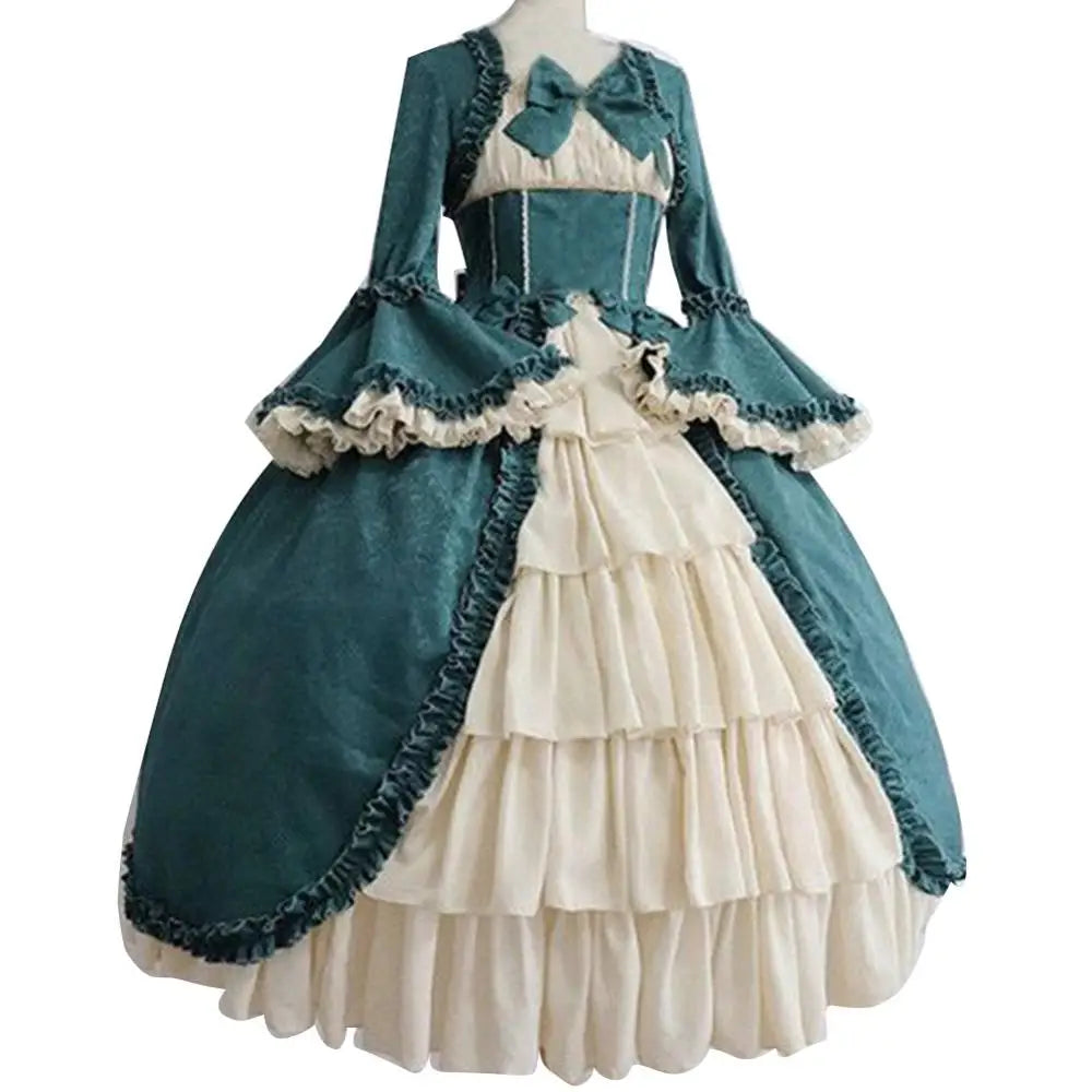 Victorian Gothic Layered Ball Gown with Dark Romantic Fashion Aesthetic