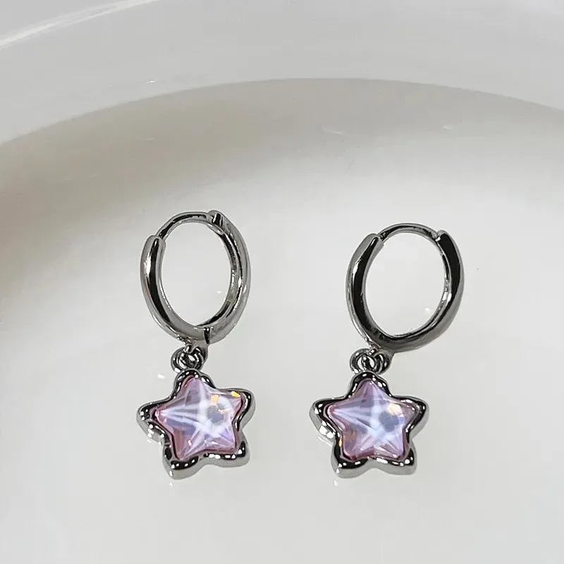 Celestial Star Drop Earrings for Fairy Grunge and Y2K Fashion