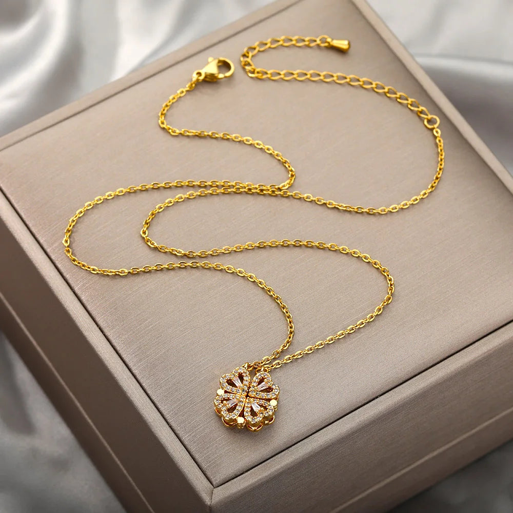 Layered Heart Pendant Necklace for Dark Feminine and Alternative Fashion