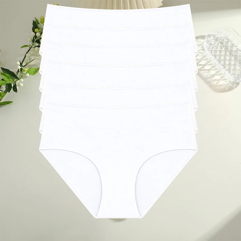 Six-Piece Classic Cotton Blend Mid-Rise Brief Set in Essential Neutrals