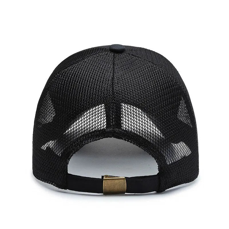 Unisex Breathable Mesh Baseball Cap with Adjustable Fit for Outdoor Sports and Everyday Wear