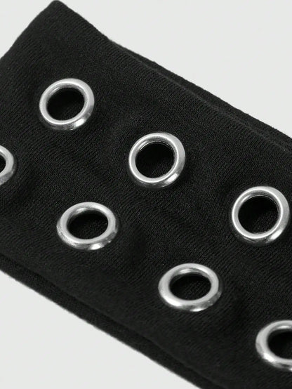 Grommet Detail Headband Punk Alternative Streetwear Hair Accessory