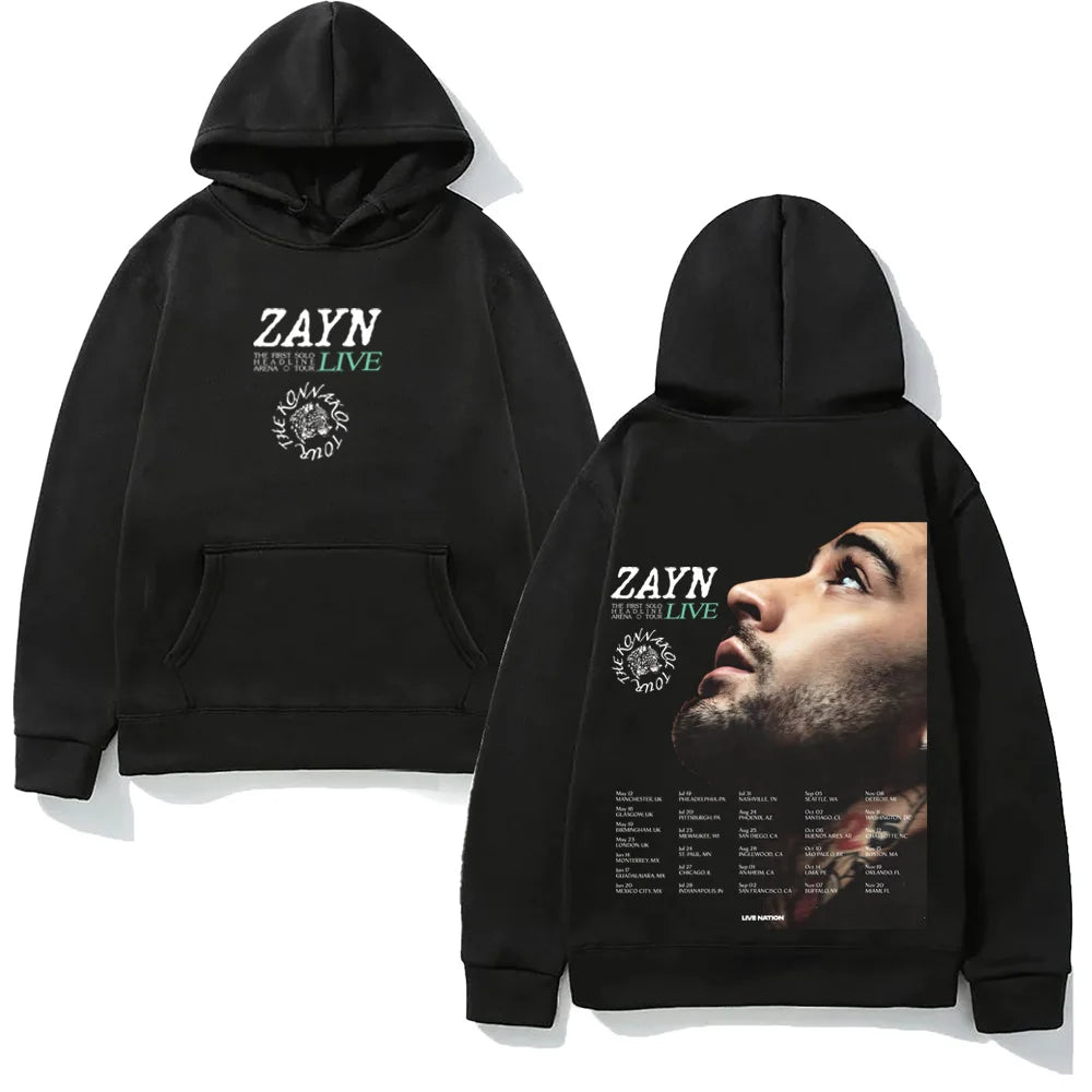 Tour Inspired Graphic Hoodie with Relaxed Streetwear Fit and Back Artwork