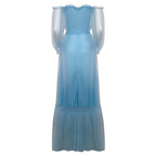 Ethereal Puff Sleeve Maxi Dress with Romantic Flowing Silhouette