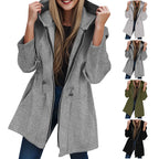 Women's Oversized Hooded Zip Front Jacket with Relaxed Open Style Streetwear Layer