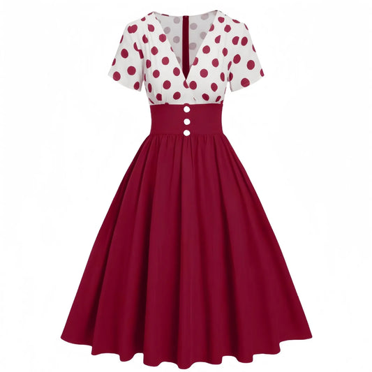Retro Gothic Flare Dress with Manga Streetwear Aesthetic