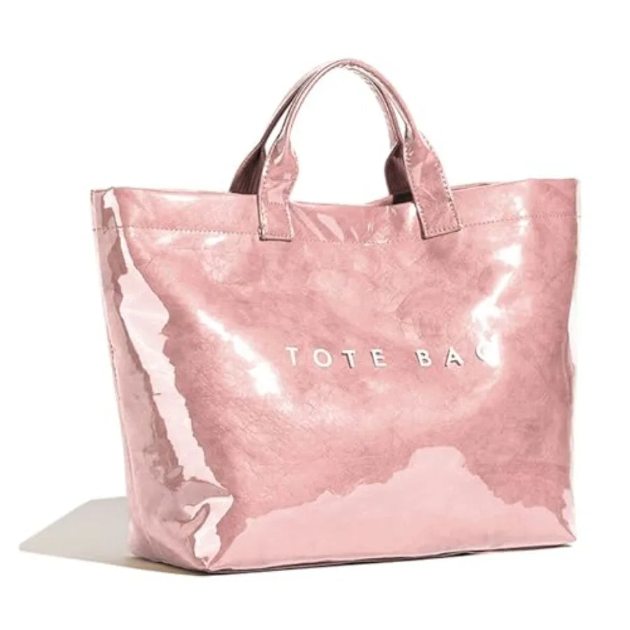 Oversized Waterproof Tote Bag with Animal Inspired Pattern Beach Carryall