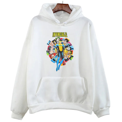 Oversized Anime Hoodie with Superhero Manga Streetwear Design