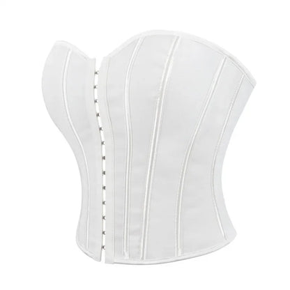 Strapless Corset Top with Structured Boning and Sculpted Waist Silhouette