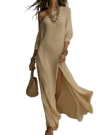 Soft Knit Maxi Dress with Relaxed Minimalist Fashion Aesthetic