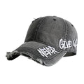 Vintage Distressed Baseball Cap Embroidered Curved Brim Casual Streetwear Fashion Hat