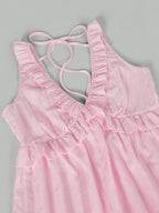 Ruffle Strap A-Line Mini Dress with Elastic Waist Summer Vacation Silhouette