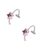 Punk Clip On Lip and Nose Ring Set for Alternative Looks