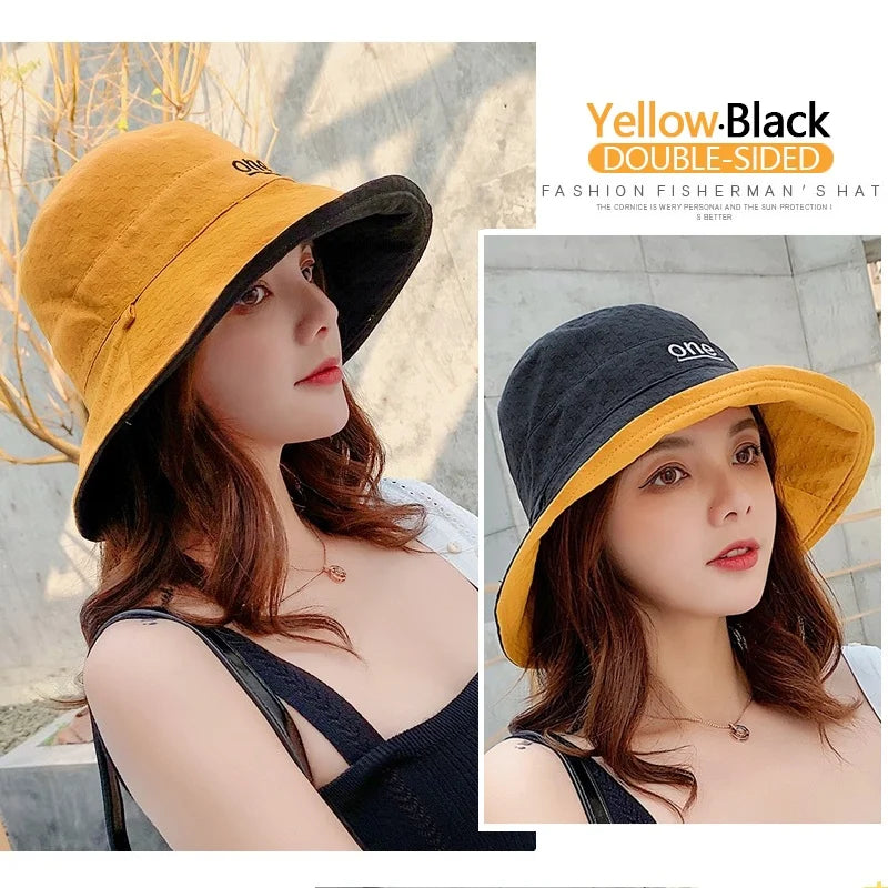 Reversible Cotton Bucket Hat with Minimalist Embroidered Detail for Everyday Casual Style
