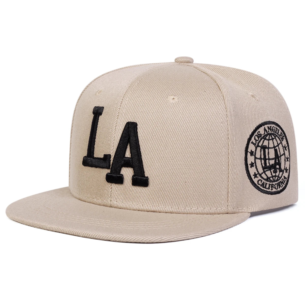 Embroidered Flat Brim Snapback Cap Adjustable Streetwear Hip Hop Fashion Hat