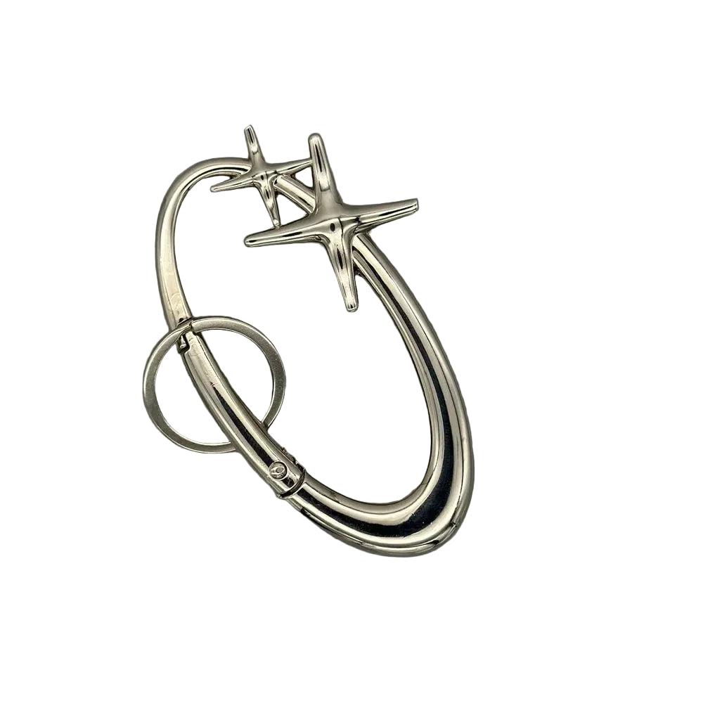 Star Carabiner Keychain Charm for Y2K Gothic and Alternative Fashion