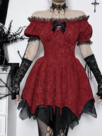 Layered Gothic Corset Dress with Dramatic Alternative Fashion Details