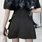 High Waist Utility Pocket Mini Skirt Punk Inspired Alternative Fashion Bottom
