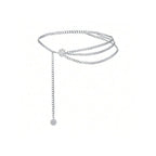 Sunflower Butterfly Layered Waist Chain for Y2K Punk and Festival Styling