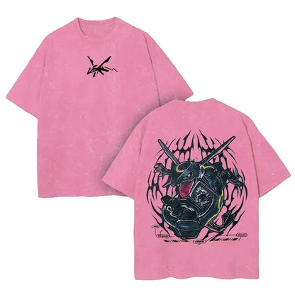 Dark Fantasy Manga Oversized Casual Streetwear Graphic Cotton T-Shirt